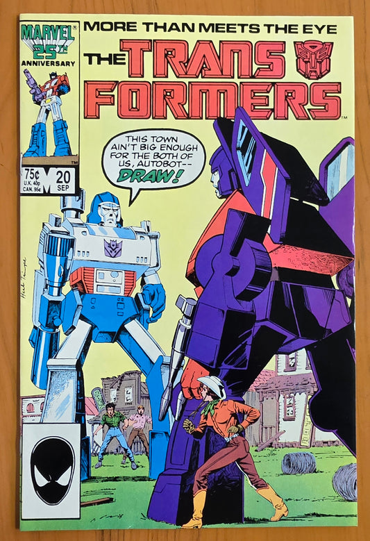 TRANSFORMERS #20 1986 Transformers MARVEL COMICS