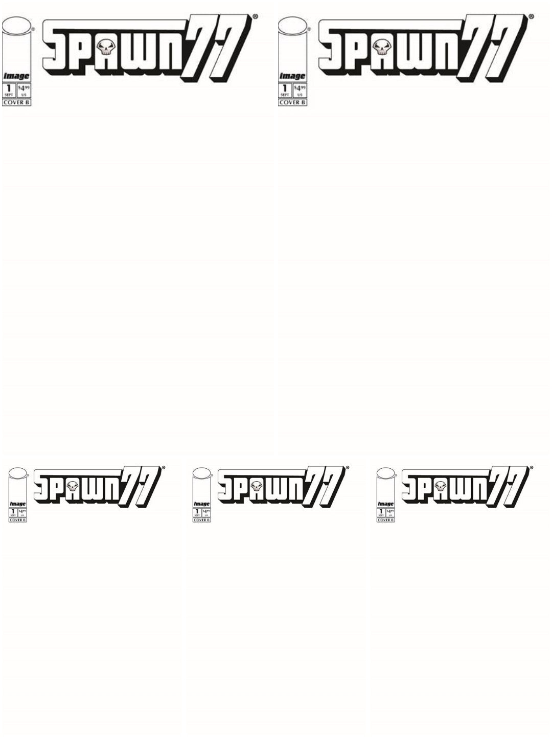 09/09/2026 SPAWN 77 #1 (OF 3) CVR E BLANK SKETCH VARIANT SET OF 5 COPIES
