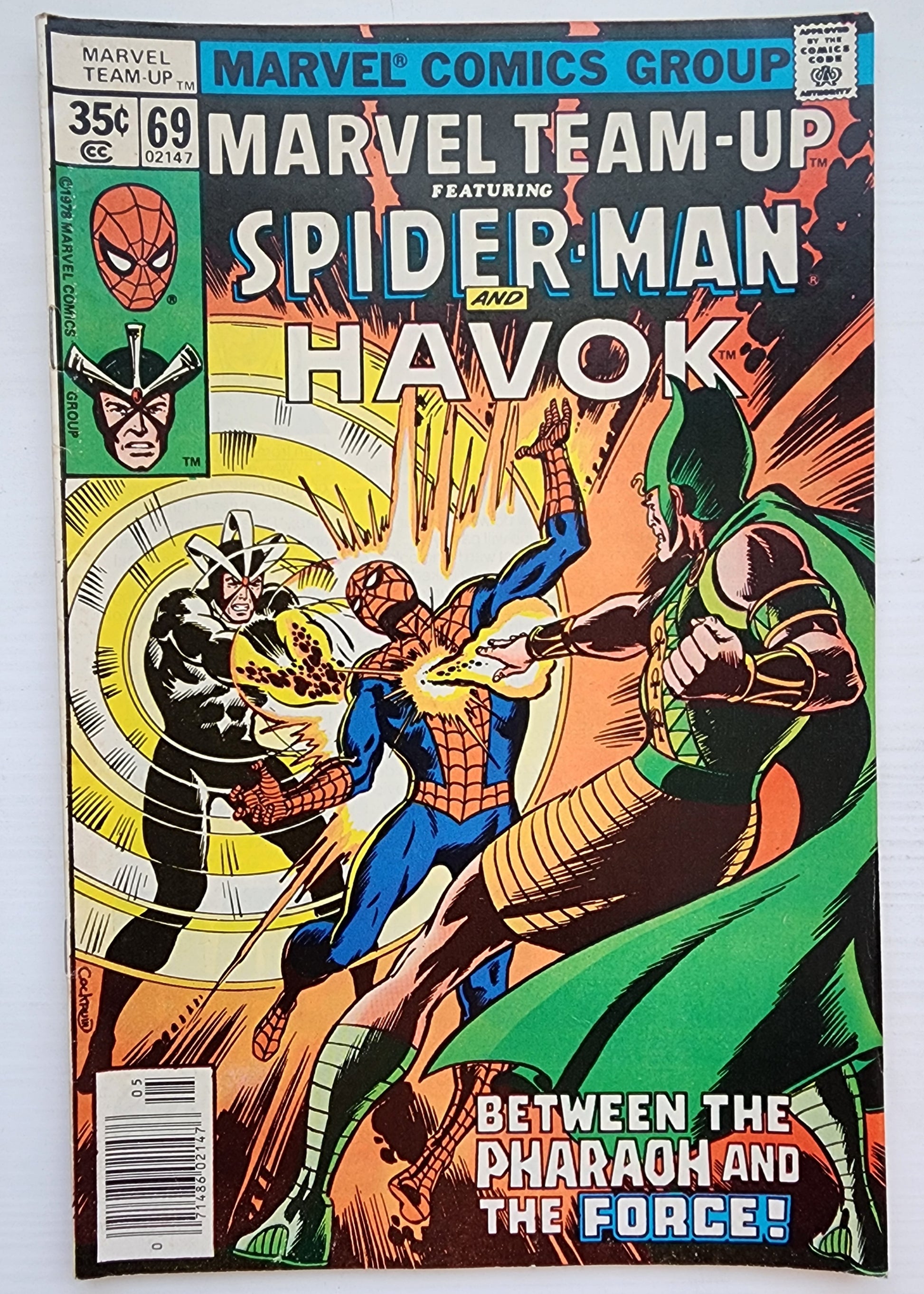 MARVEL TEAM-UP #69 SPIDER-MAN HAVOK NEWSSTAND 1978 Marvel Team-Up MARVEL COMICS