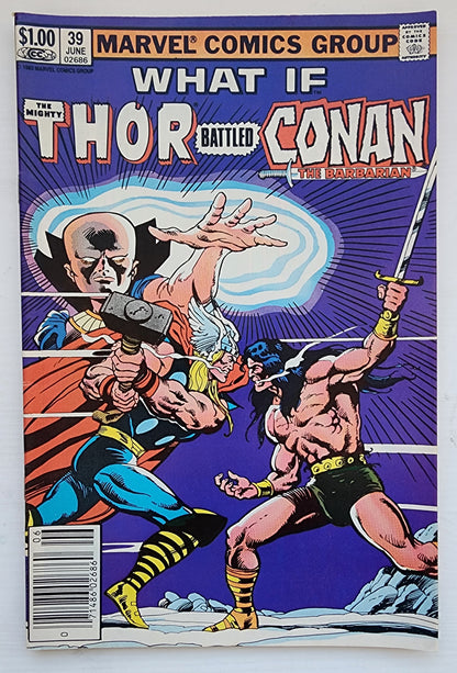 WHAT IF #39 THOR BATTLED CONAN NEWSSTAND 1983 What If MARVEL COMICS