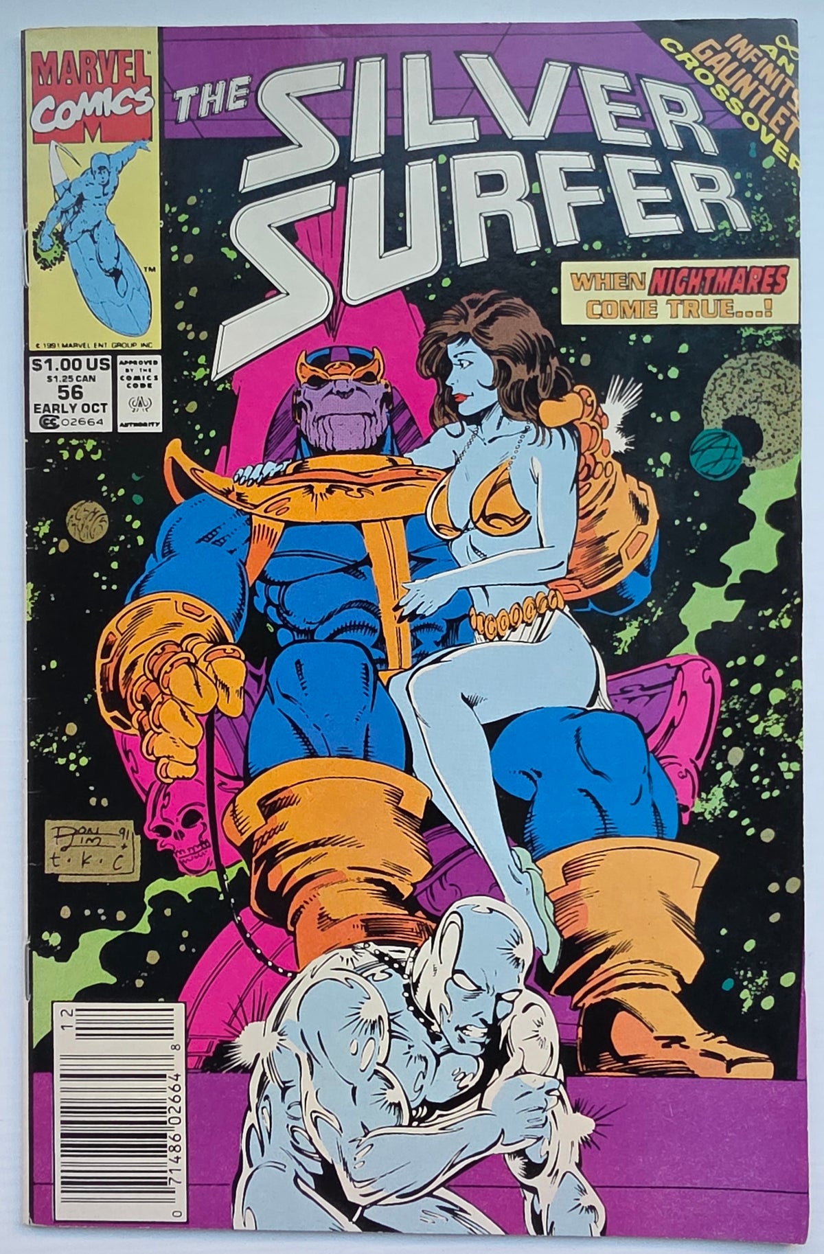 SILVER SURFER #56 1991 NEWSSTAND Silver Surfer MARVEL COMICS