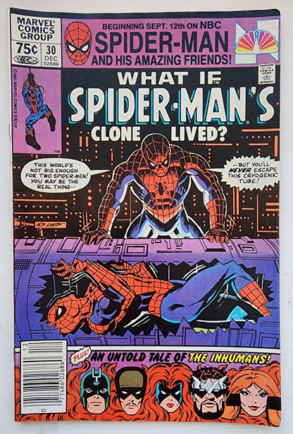 WHAT IF #30 SPIDER-MANS CLONE LIVED NEWSSTAND 1981 What If MARVEL COMICS