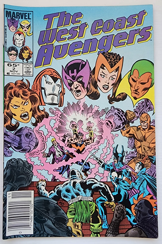 WEST COAST AVENGERS #2 NEWSSTAND 1985 West Coast Avengers MARVEL COMICS
