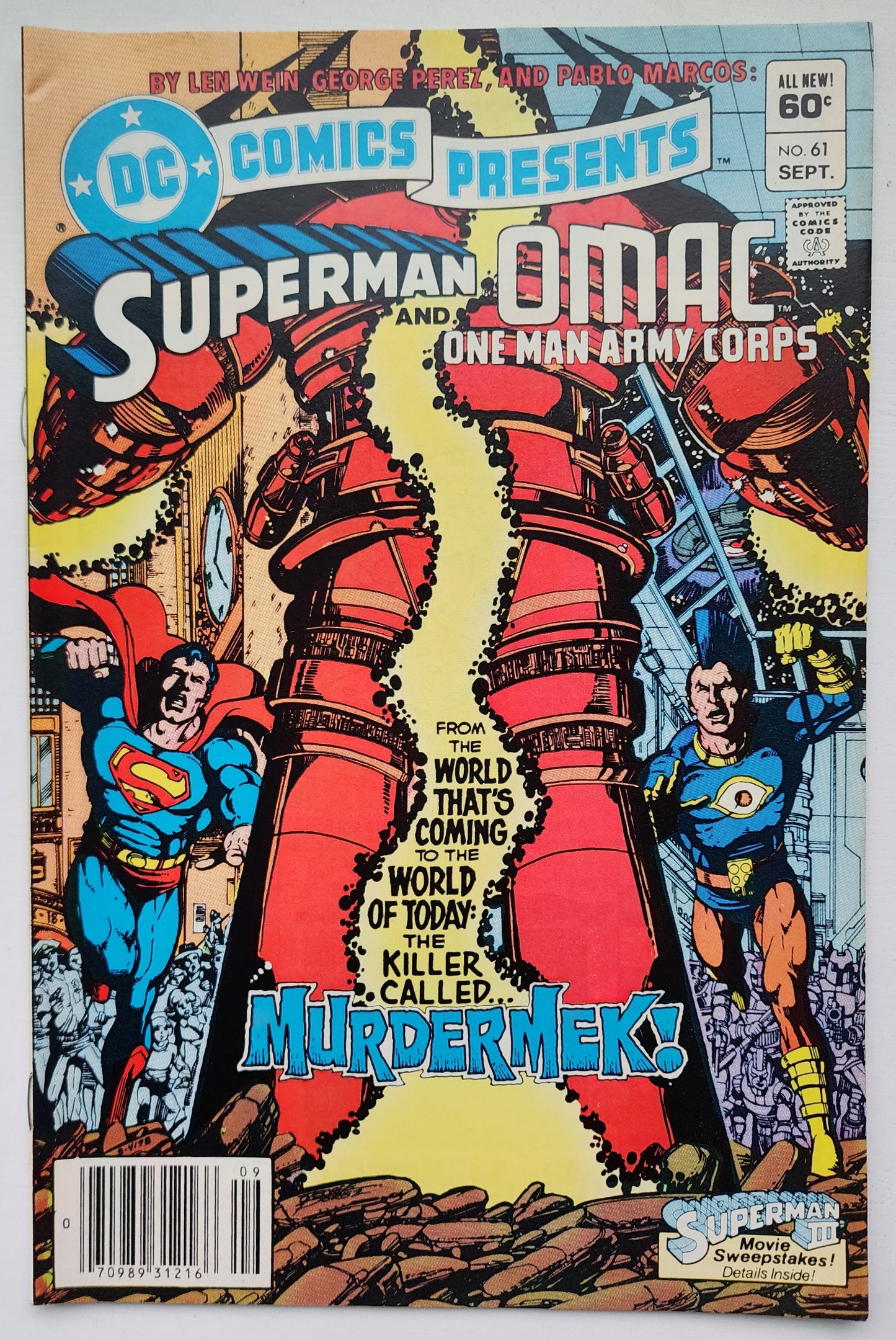 DC COMICS PRESENTS #61 SUPERMAN OMAC 1984 NEWSSTAND DC Comics Presents DC Comics