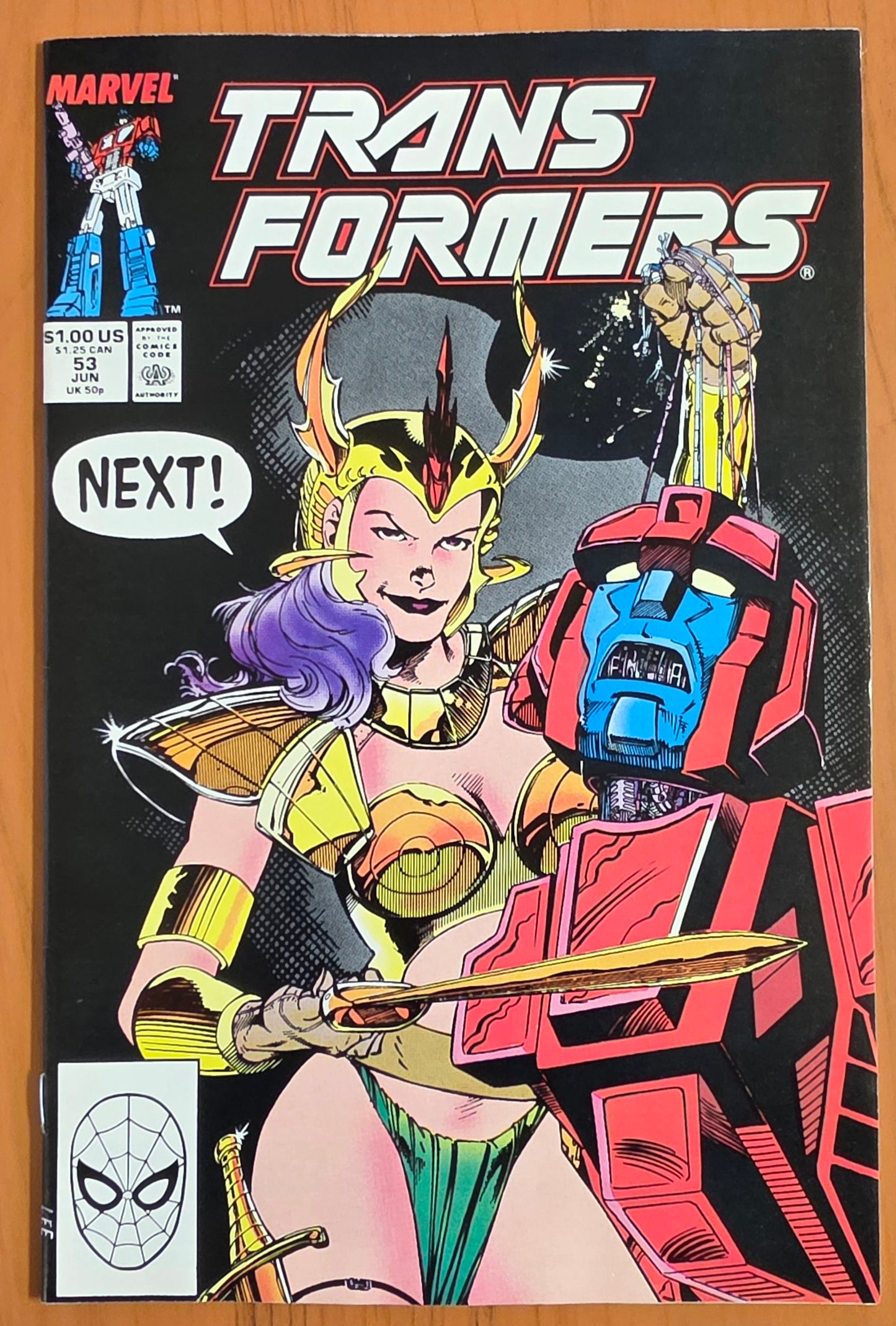 TRANSFORMERS #53 1989 JIM LEE COVER Transformers MARVEL COMICS