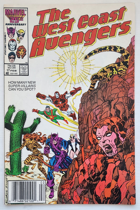 WEST COAST AVENGERS #17 NEWSSTAND 1987 West Coast Avengers MARVEL COMICS