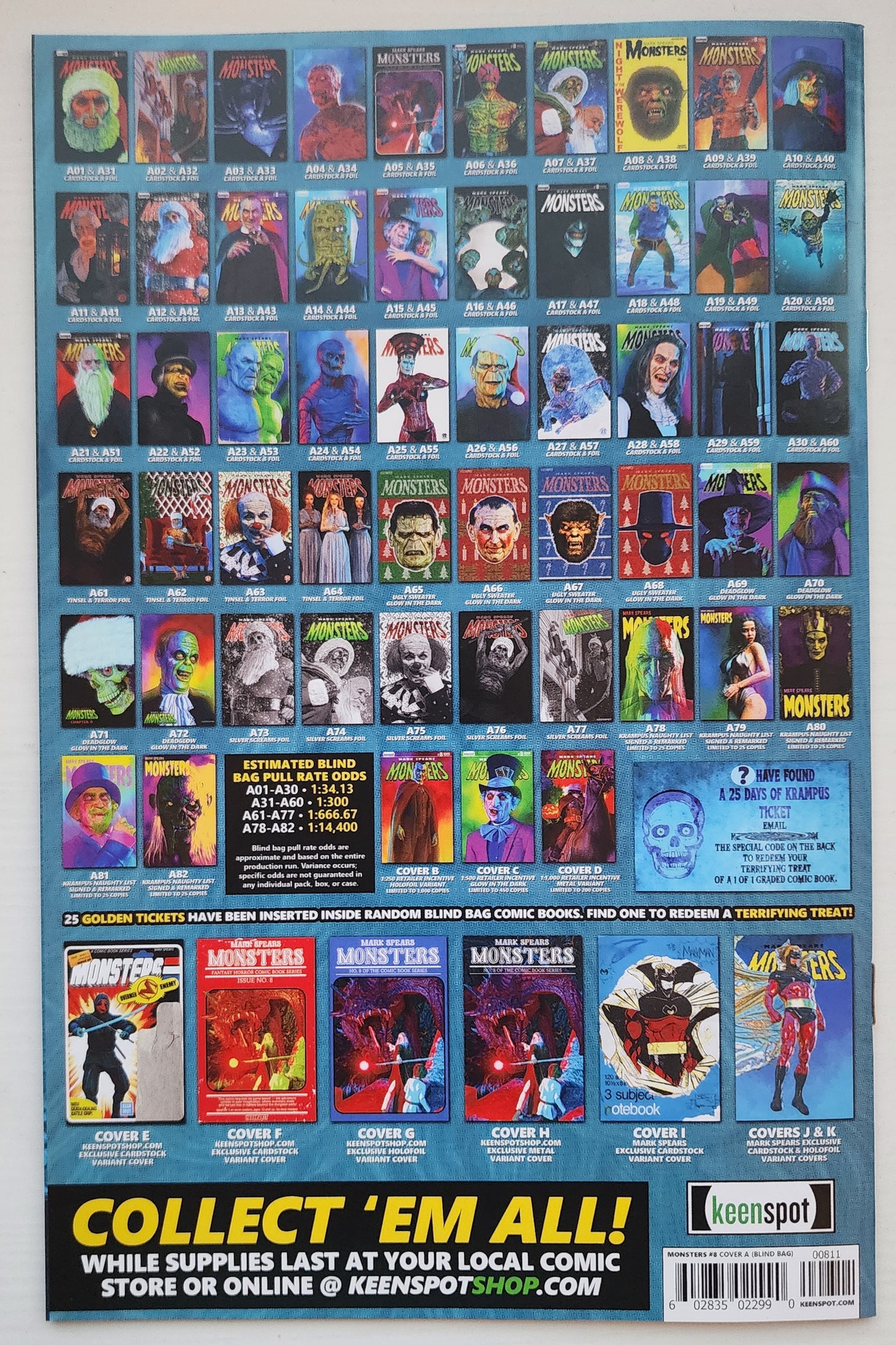 MARK SPEARS MONSTERS #8 BLIND BAG VARIANT A29 Universal Monsters KEENSPOT ENTERTAINMENT