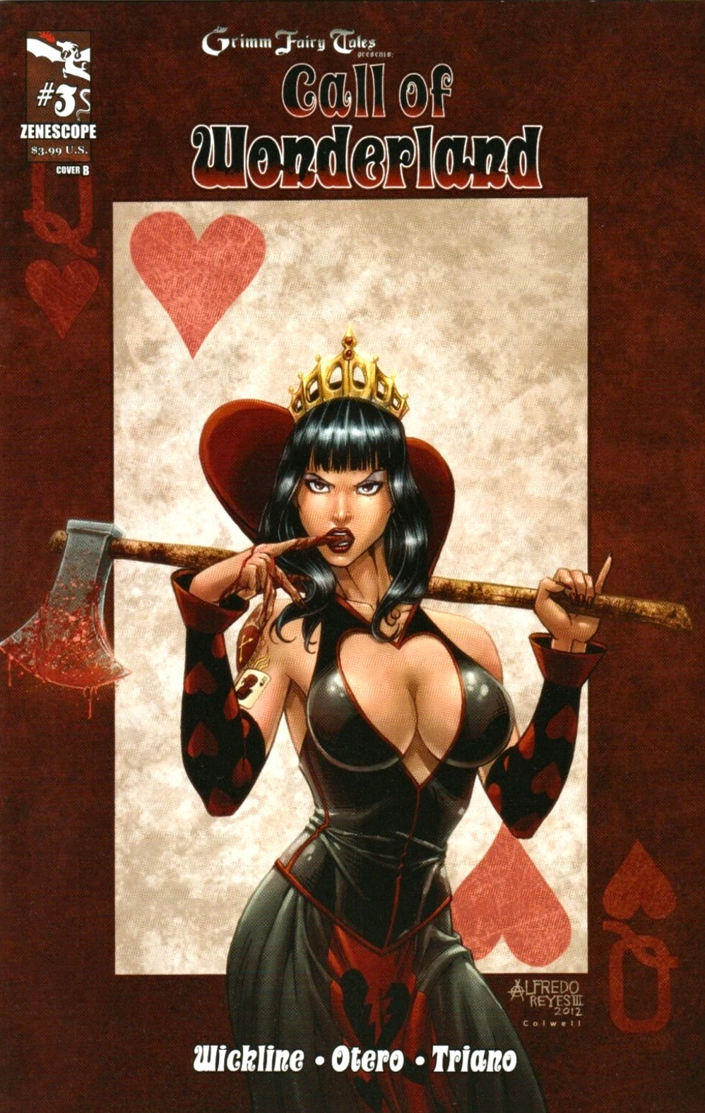 GFT CALL OF WONDERLAND #3 B VARIANT 2012 Grimm Fairy Tales ZENESCOPE ENTERTAINMENT INC