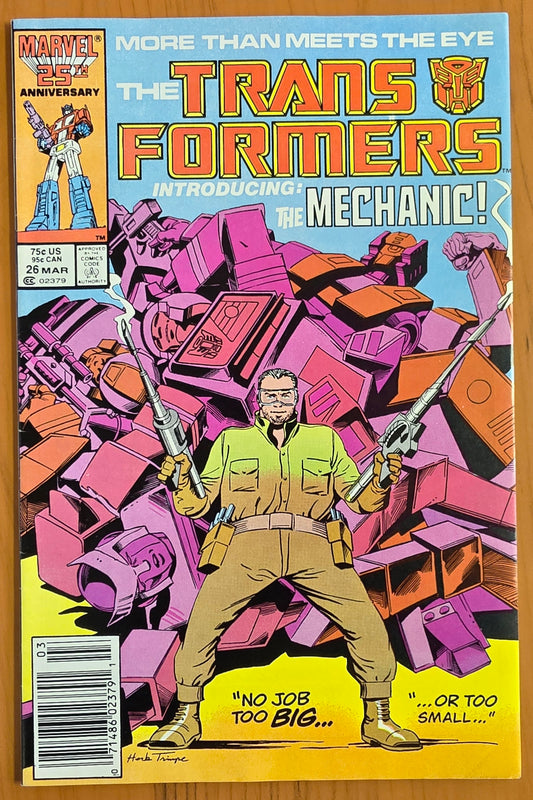 TRANSFORMERS #26 1987 (1ST APP MECHANIC) NEWSSTAND [J02] Transformers MARVEL COMICS