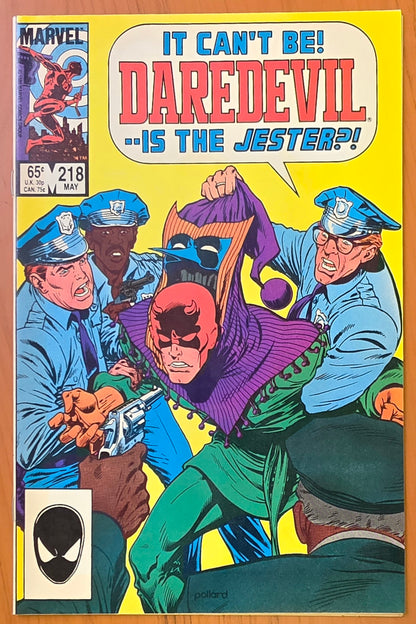 DAREDEVIL #218 1985 Daredevil MARVEL COMICS