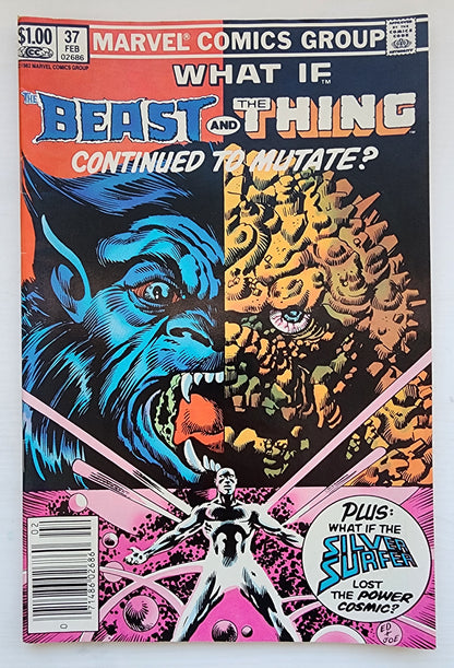 WHAT IF #37 BEAST THING CONTINUED MUTATE NEWSSTAND 1983 What If MARVEL COMICS