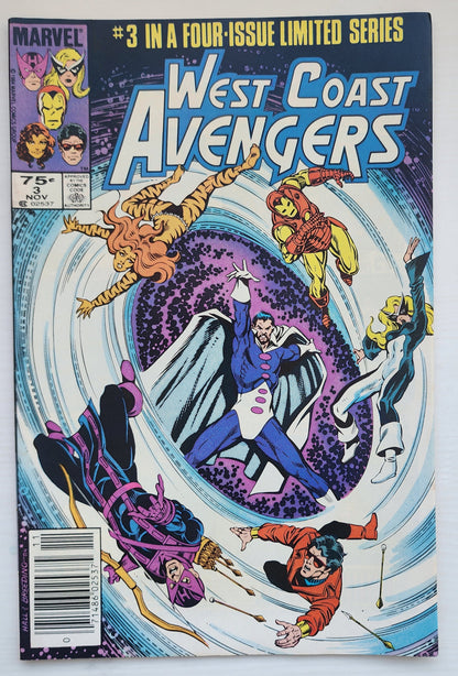 WEST COAST AVENGERS #1-#4 LIMITED SERIES NEWSSTAND 1984 West Coast Avengers MARVEL COMICS