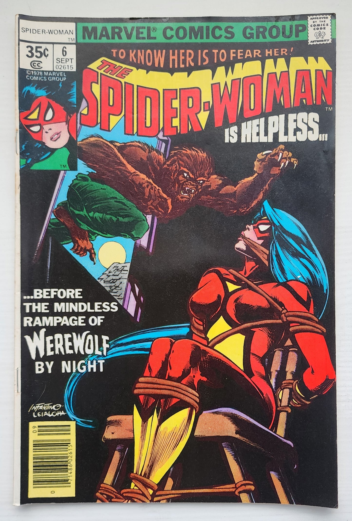 SPIDER-WOMAN #6 NEWSSTAND 1978 Spider-Woman MARVEL COMICS