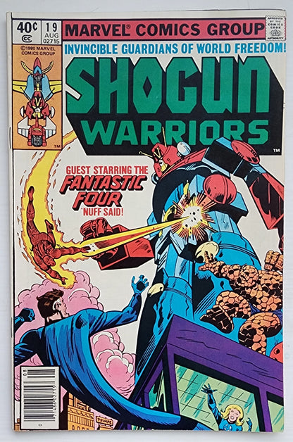 SHOGUN WARRIORS #19 NEWSSTAND 1979 Shogun Warriors MARVEL COMICS
