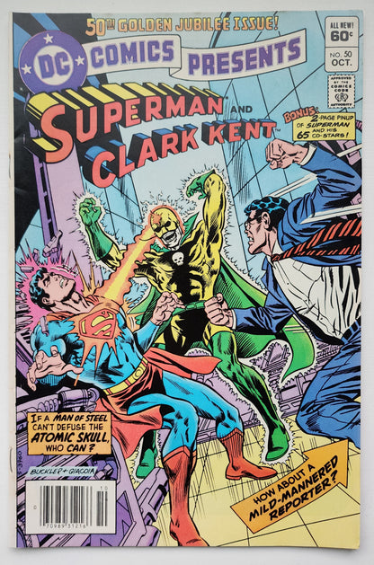 DC COMICS PRESENTS #50 SUPERMAN CLARK KENT 1982 NEWSSTAND DC Comics Presents DC Comics