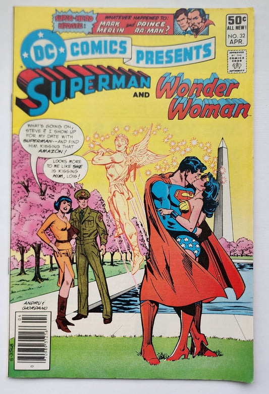 DC COMICS PRESENTS #32 SUPERMAN WONDER WOMAN 1981 NEWSSTAND DC Comics Presents DC Comics