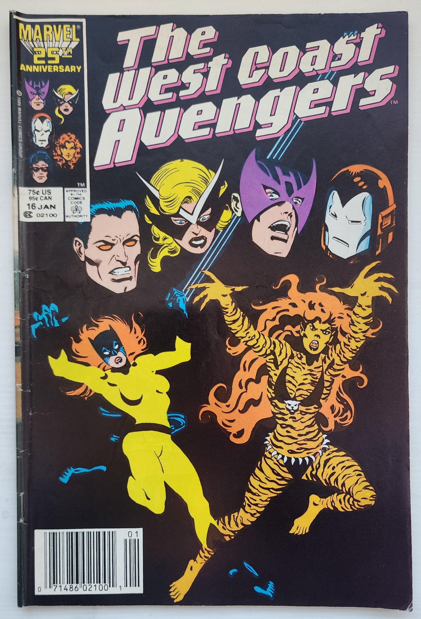 WEST COAST AVENGERS #16 NEWSSTAND 1987 West Coast Avengers MARVEL COMICS