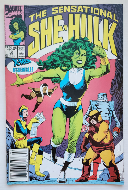 SENSATIONAL SHE-HULK #12 NEWSSTAND 1990 She-Hulk MARVEL COMICS