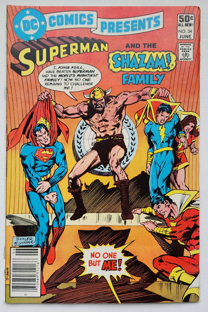 DC COMICS PRESENTS #34 SUPERMAN SHAZAM FAMILY 1981 NEWSSTAND DC Comics Presents DC Comics