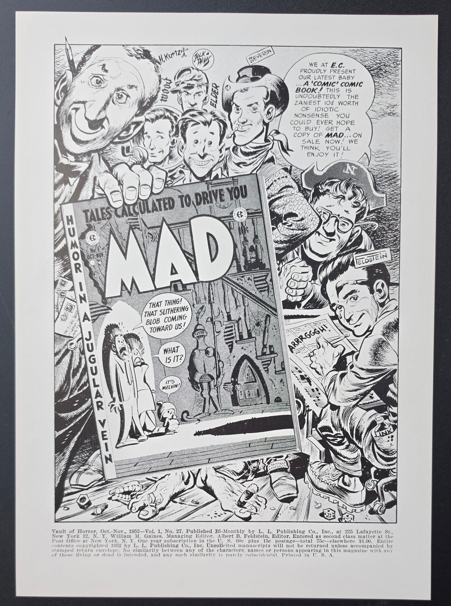 EC COMICS VAULT OF HORROR #27 PRINT EC Comics EC Comics