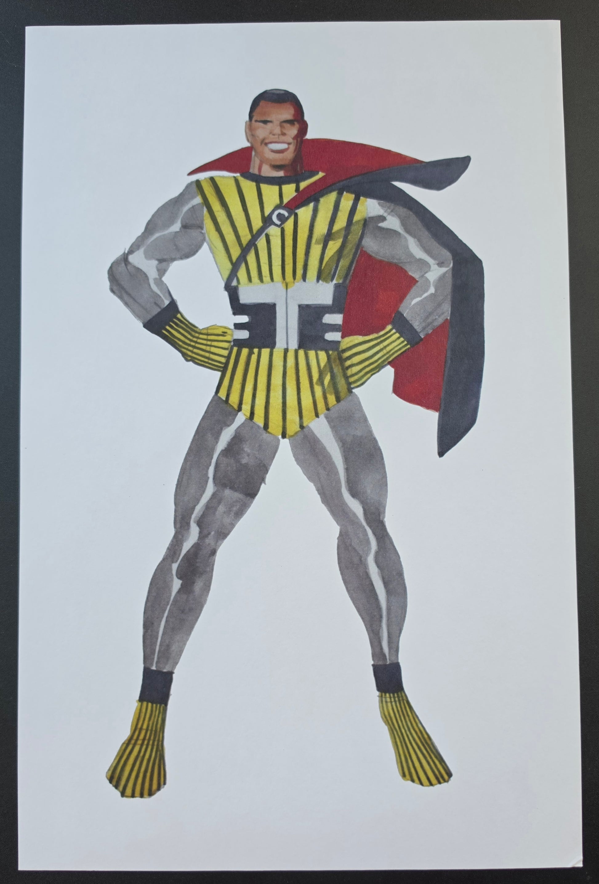 ORIGINAL BLACK PANTHER CONCEPT PRINT KIRBY Black Panther MARVEL