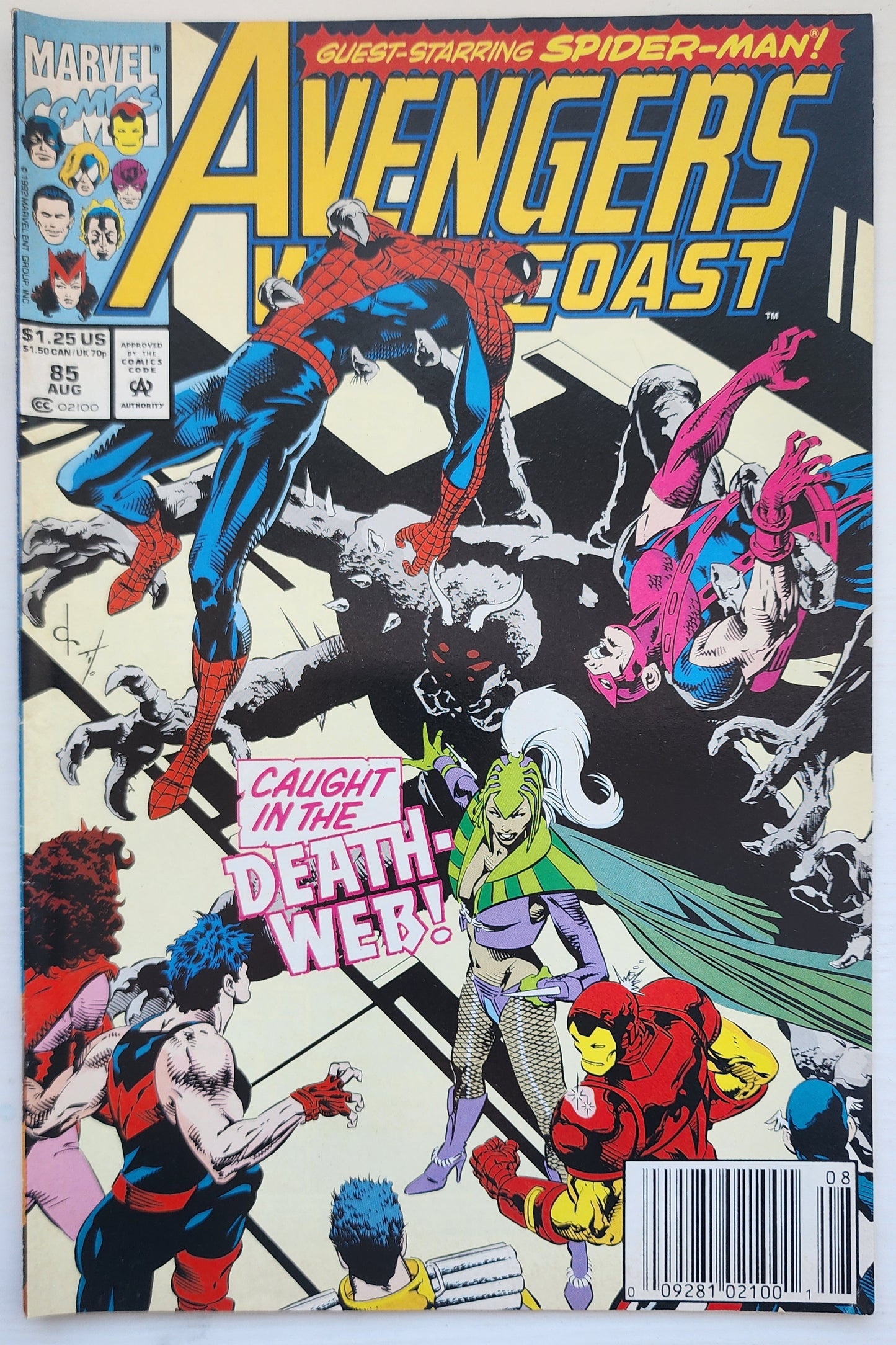 WEST COAST AVENGERS #85 NEWSSTAND 1992 West Coast Avengers MARVEL COMICS