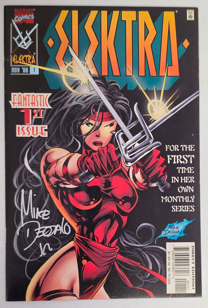 ELEKTRA #1 1996 SIGNED BY MIKE DEODATO Elektra MARVEL COMICS