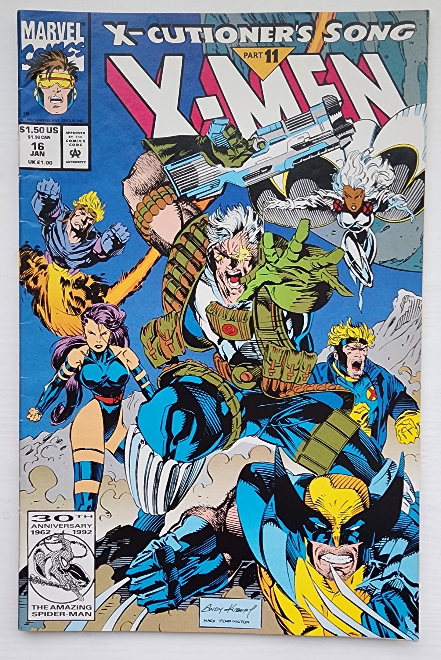 X-MEN #16 1992 [I01] X-Men MARVEL COMICS