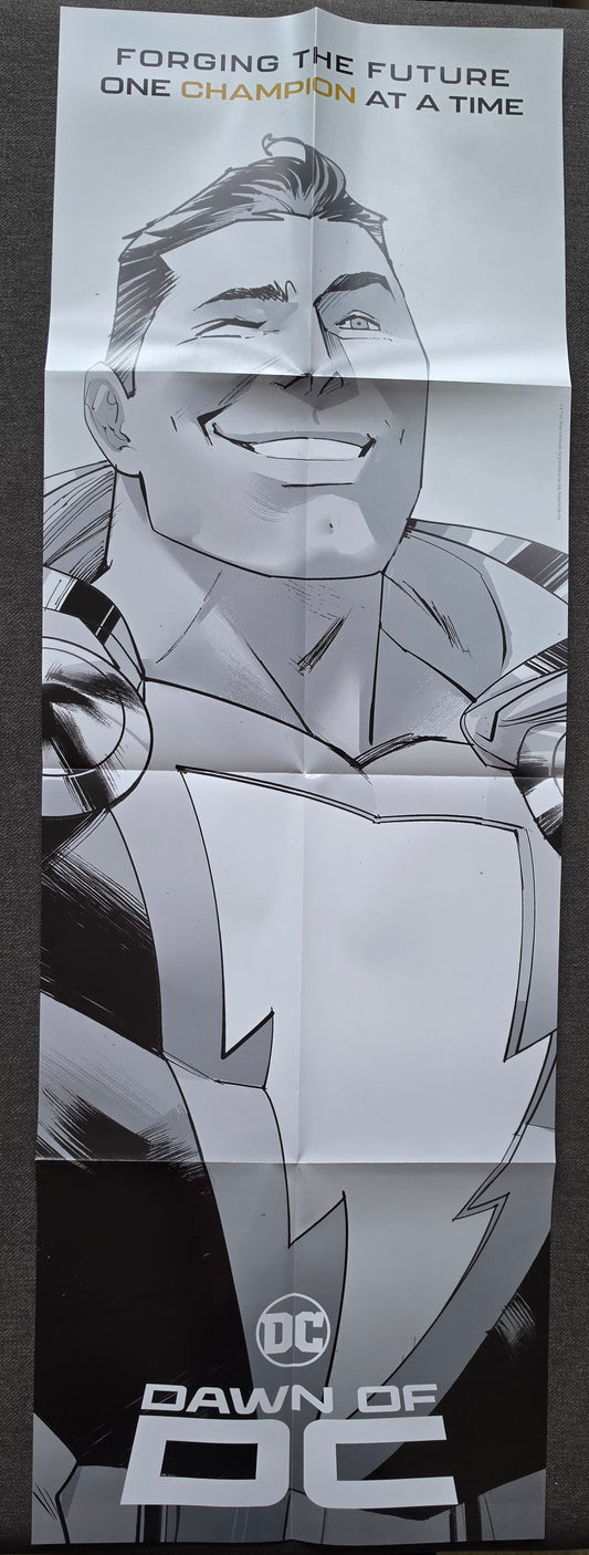 DAWN OF DC SHAZAM FOLDED PROMOTIONAL POSTER Shazam DC COMICS