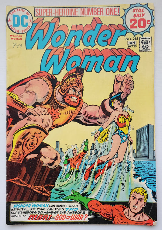 WONDER WOMAN #215 1975 NEWSSTAND Wonder Woman DC Comics