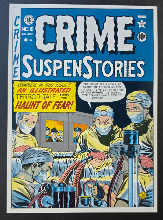 EC COMICS CRIME SUSPENSTORIES #10 1984 POSTER PRINT 13"x9" EC Comics EC Comics