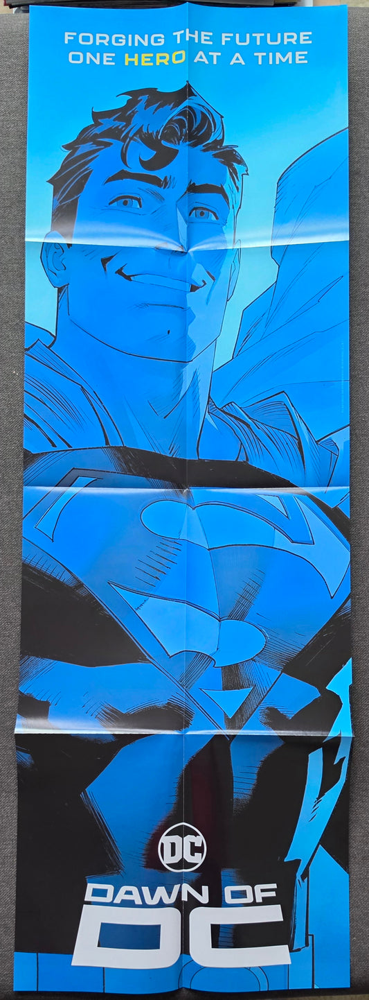 DAWN OF DC SUPERMAN FOLDED PROMOTIONAL POSTER Shazam DC COMICS