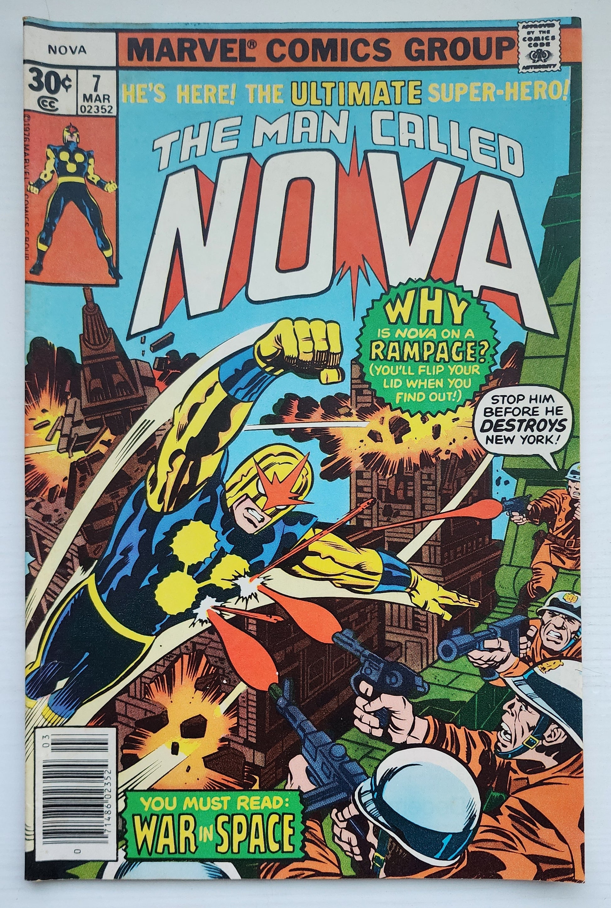 NOVA #7 NEWSSTAND 1977 Nova MARVEL COMICS