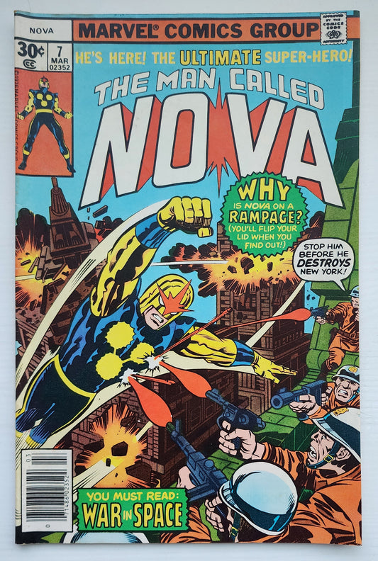 NOVA #7 NEWSSTAND 1977 Nova MARVEL COMICS