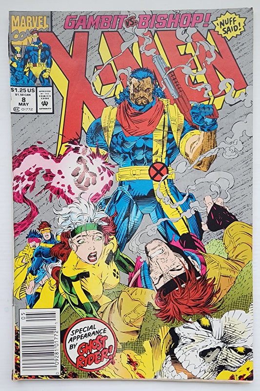 X-MEN #8 JIM LEE 1992 (1ST APP BELLA DONNA) NEWSSTAND X-Men MARVEL COMICS
