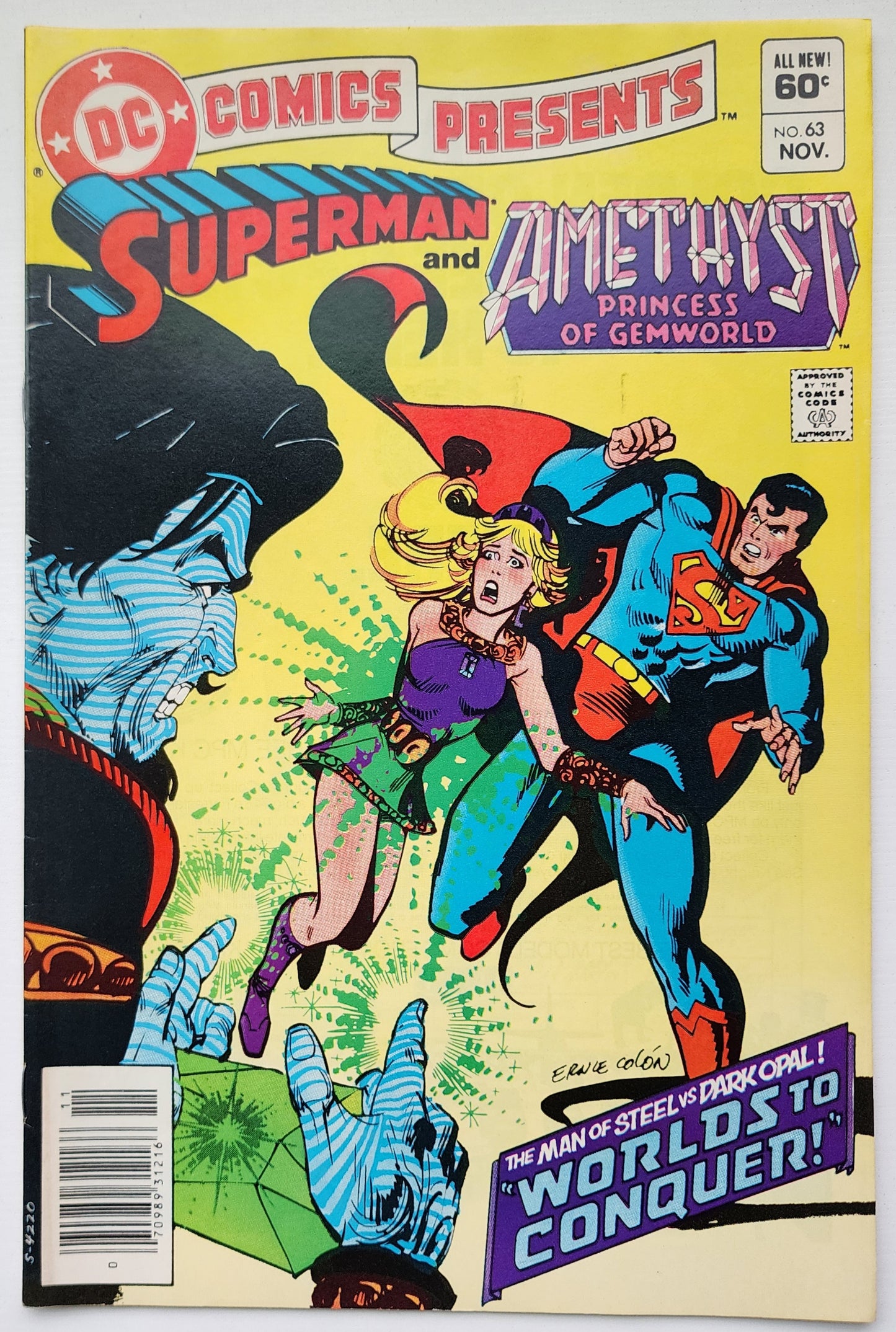 DC COMICS PRESENTS #63 SUPERMAN AMETHYST 1984 NEWSSTAND DC Comics Presents DC Comics