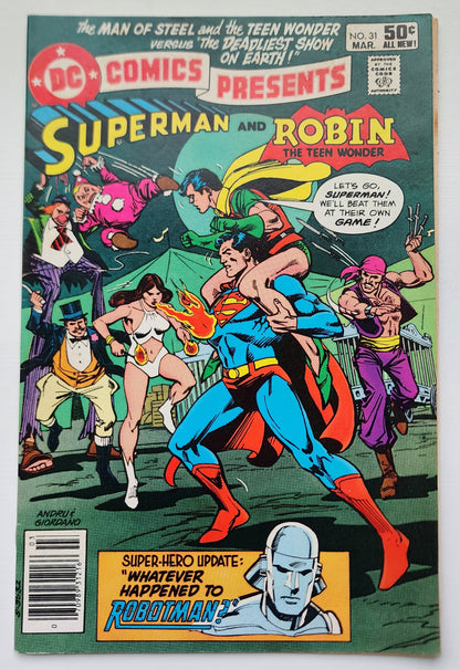DC COMICS PRESENTS #31 SUPERMAN ROBIN 1981 NEWSSTAND DC Comics Presents DC Comics
