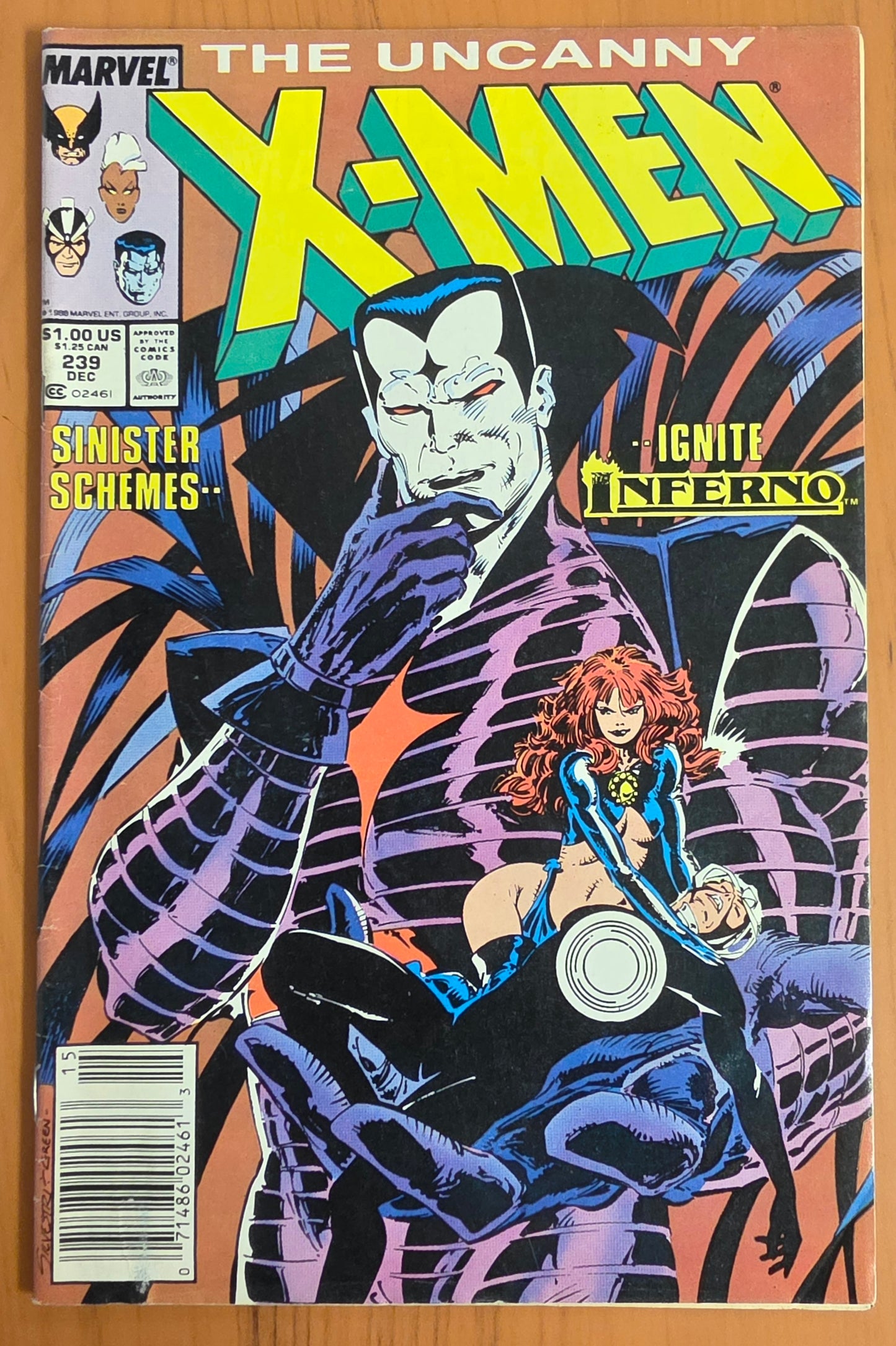 UNCANNY X-MEN #239 1988 (1ST COVER APP MR SINISTER) NEWSSTAND Uncanny X-Men MARVEL COMICS