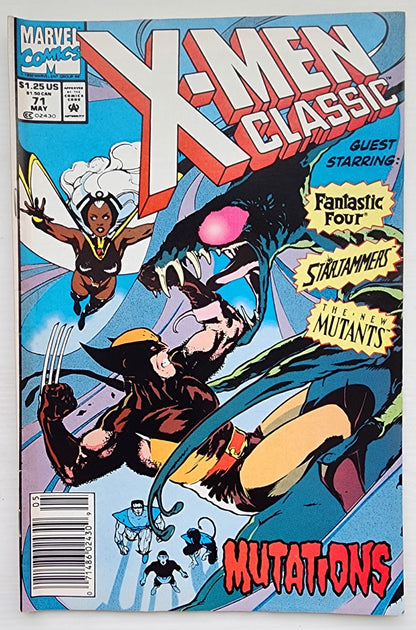 CLASSIC X-MEN #71 NEWSSTAND 1990 Classic X-Men MARVEL COMICS