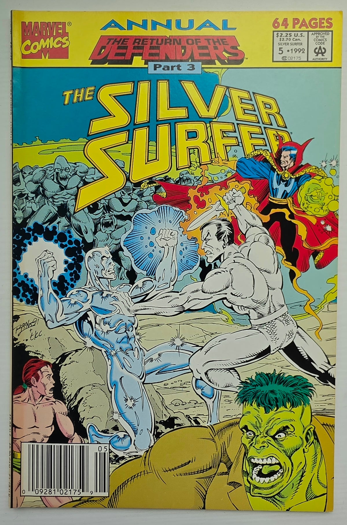 SILVER SURFER ANNUAL #5 1992 NEWSSTAND Silver Surfer MARVEL COMICS