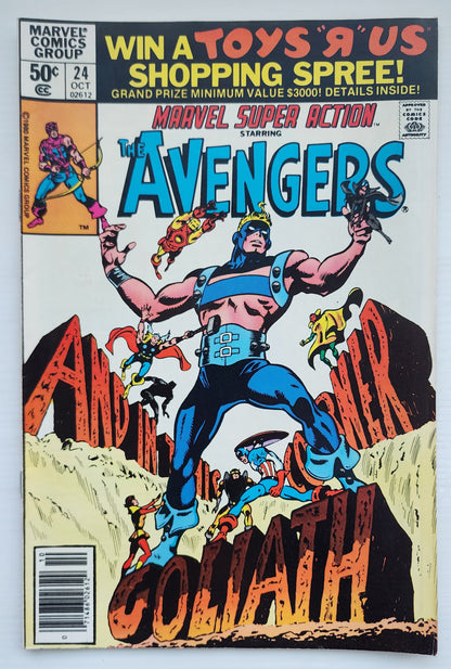 MARVEL SUPER ACTION #24 AVENGERS NEWSSTAND 1980 Marvel Super Action MARVEL COMICS