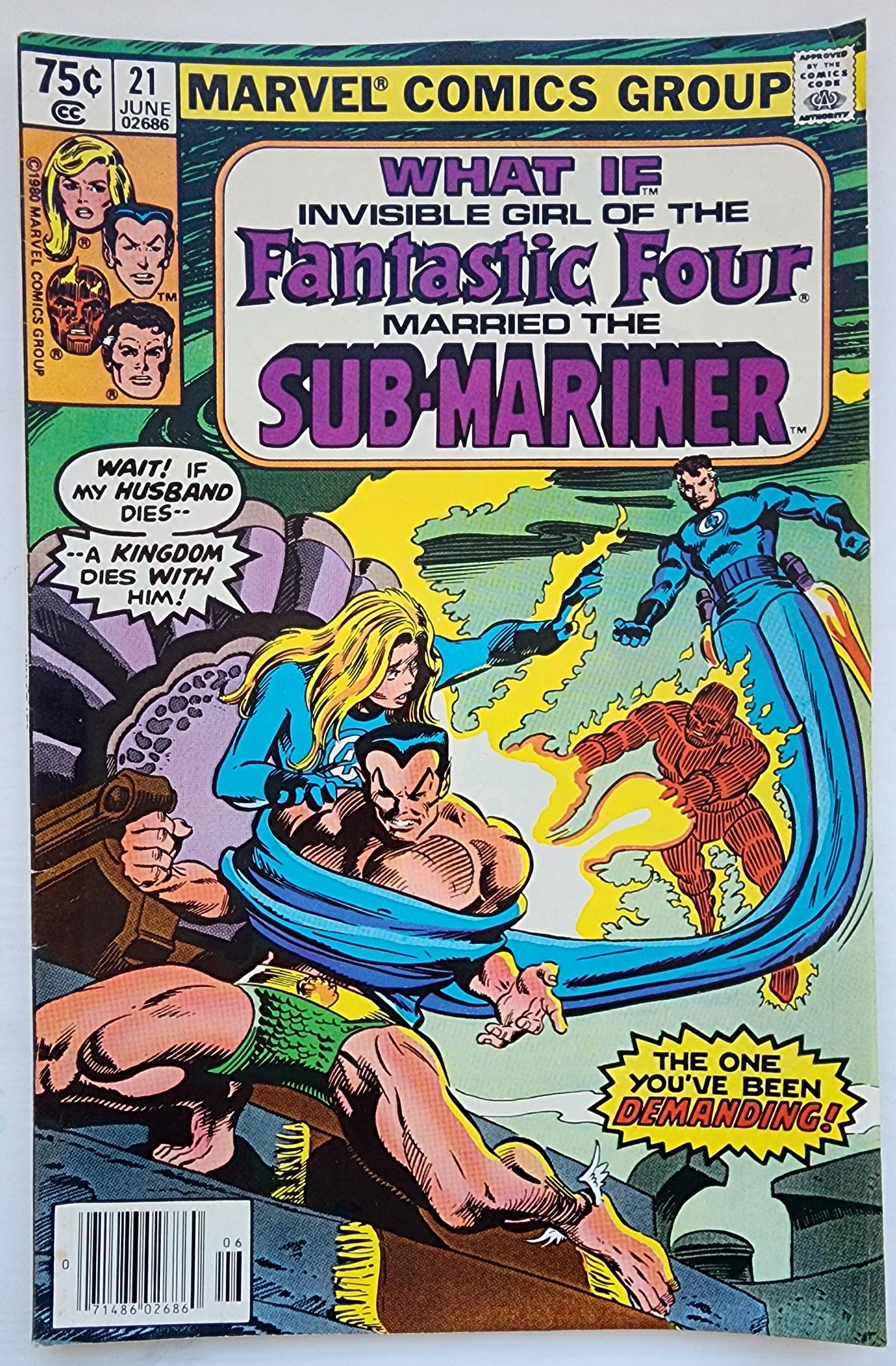 WHAT IF #21 INVISIBLE GIRL FANTASTIC FOUR MARRIED SUB-MARINER NEWSSTAND 1980 What If MARVEL COMICS