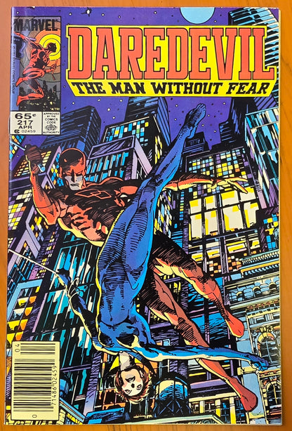 DAREDEVIL #217 1985 NEWSSTAND Daredevil MARVEL COMICS