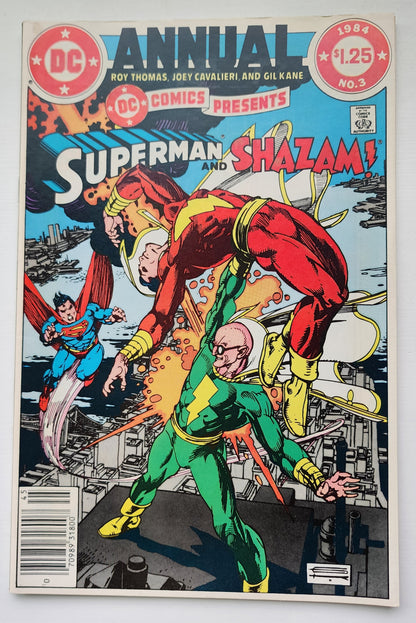 DC COMICS PRESENTS ANNNUAL #3 SUPERMAN SHAZAM NEWSSTAND 1984 DC Comics Presents DC Comics