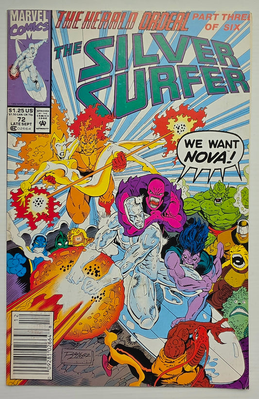 SILVER SURFER #72 1992 NEWSSTAND Silver Surfer MARVEL COMICS