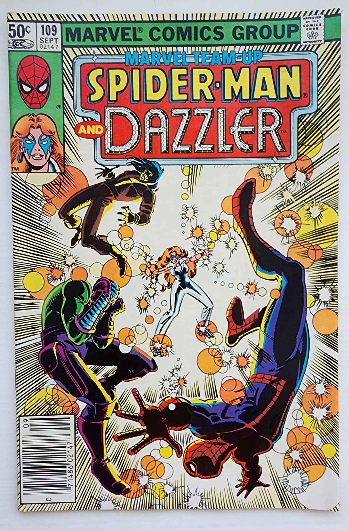 MARVEL TEAM-UP #109 SPIDER-MAN DAZZLER NEWSSTAND 1981 Marvel Team-Up MARVEL COMICS