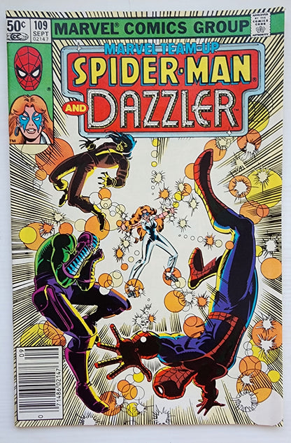 MARVEL TEAM-UP #109 SPIDER-MAN DAZZLER NEWSSTAND 1981 Marvel Team-Up MARVEL COMICS