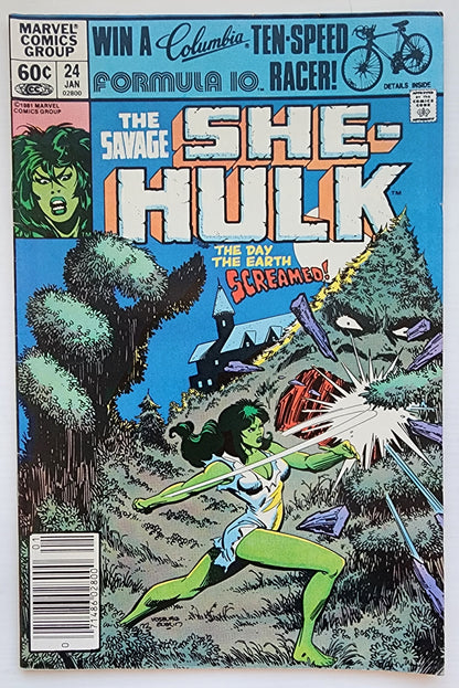 SAVAGE SHE-HULK #24 NEWSSTAND 1982 She-Hulk MARVEL COMICS