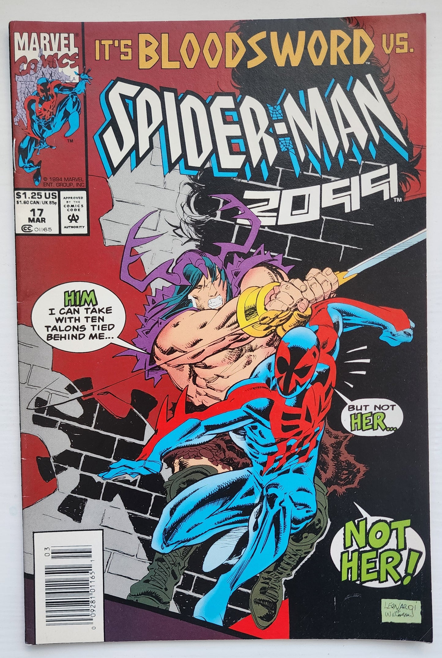 SPIDER-MAN 2099 #17 NEWSSTAND 1994 Spider-Man 2099 MARVEL COMICS