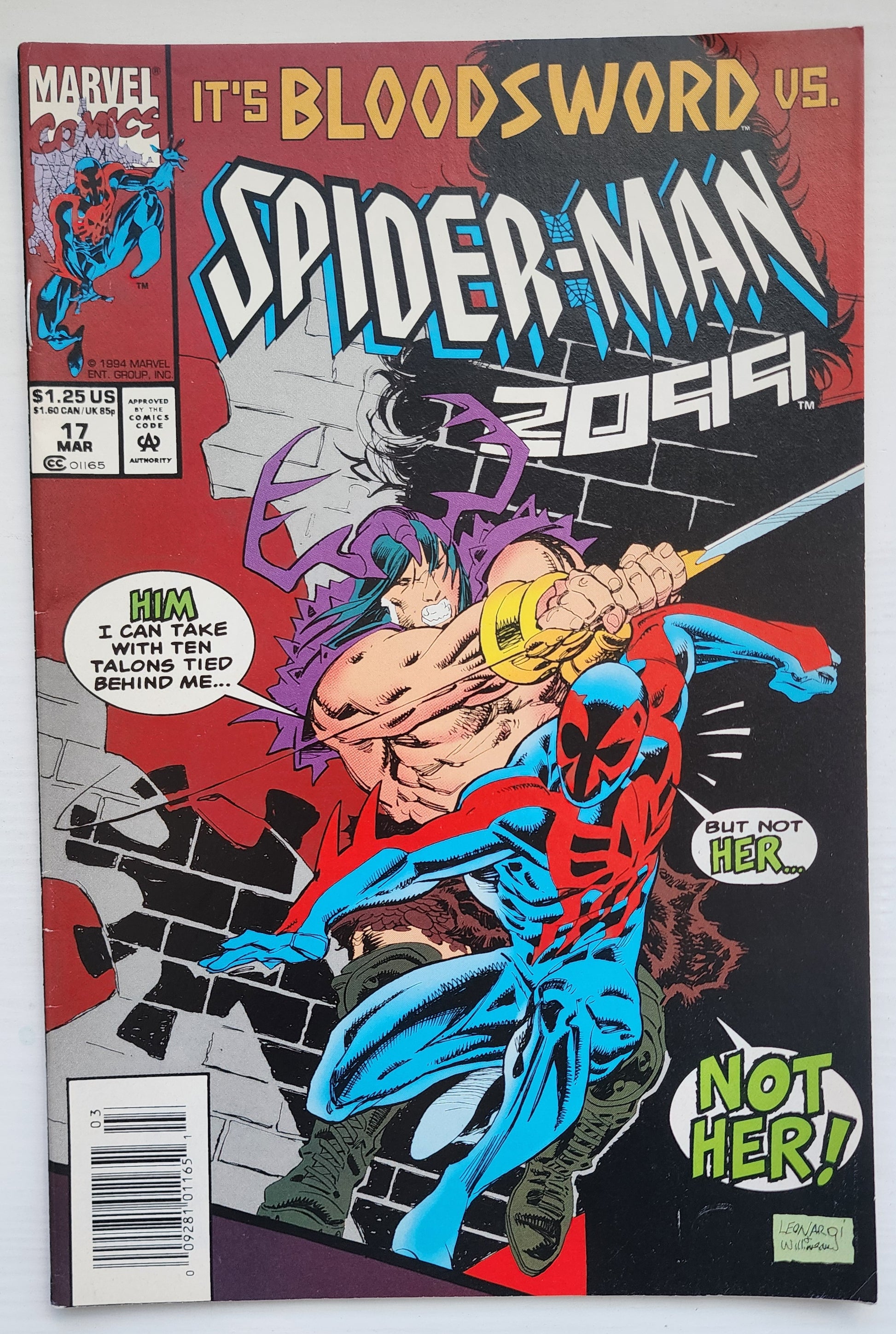 SPIDER-MAN 2099 #17 NEWSSTAND 1994 Spider-Man 2099 MARVEL COMICS